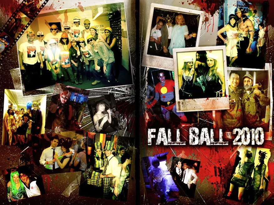 Collage from NYU's 2010 Fall Ball